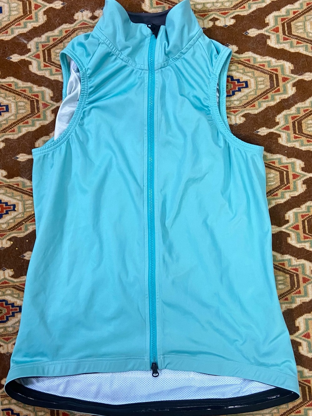 Velocio aqua Sleeveless Zip-Front cycling vest